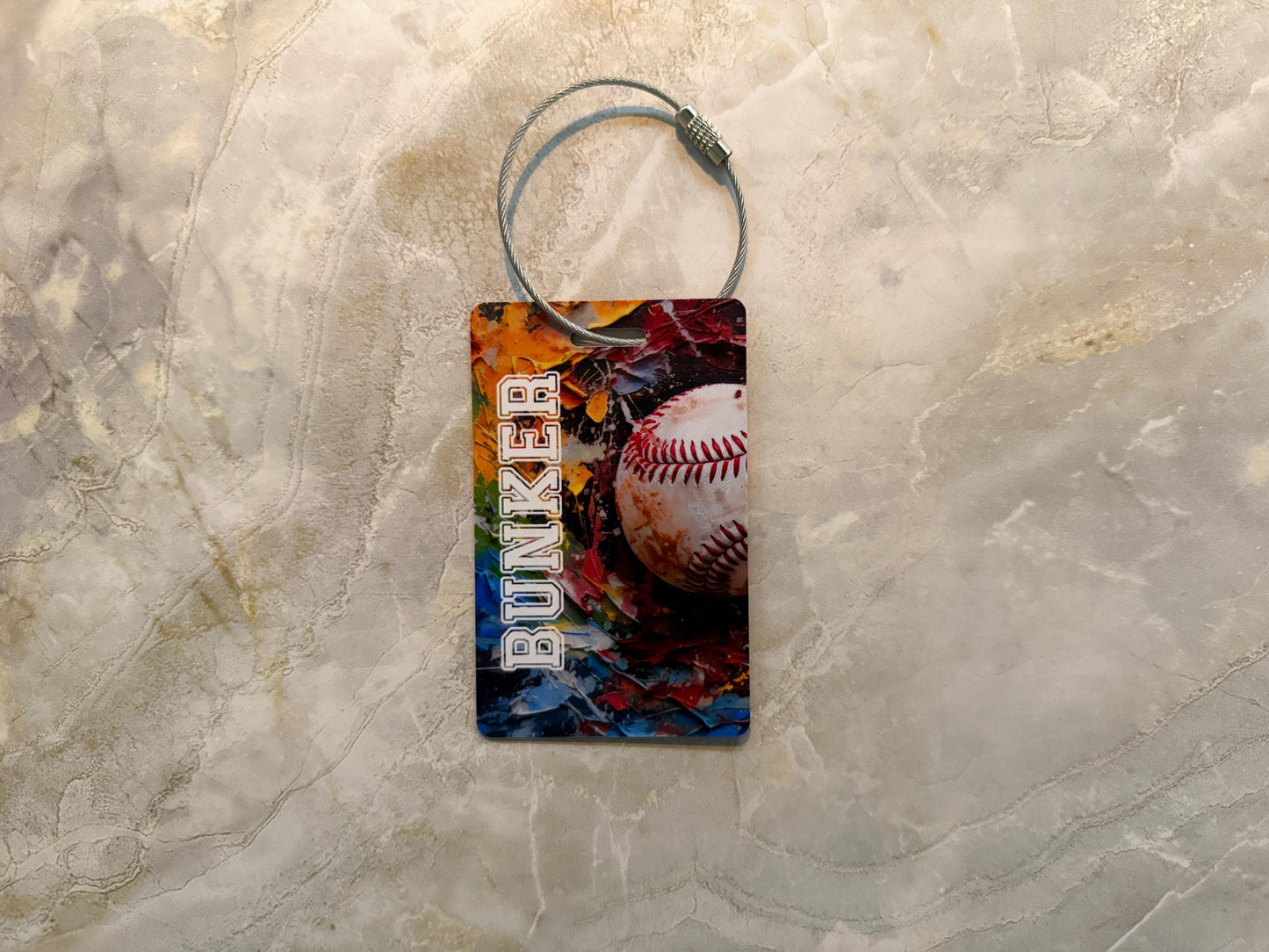 Personalized Baseball Bag Tag | Custom Sports Luggage ID Tag | Baseball Gear Accessory | Gift for Players & Coaches