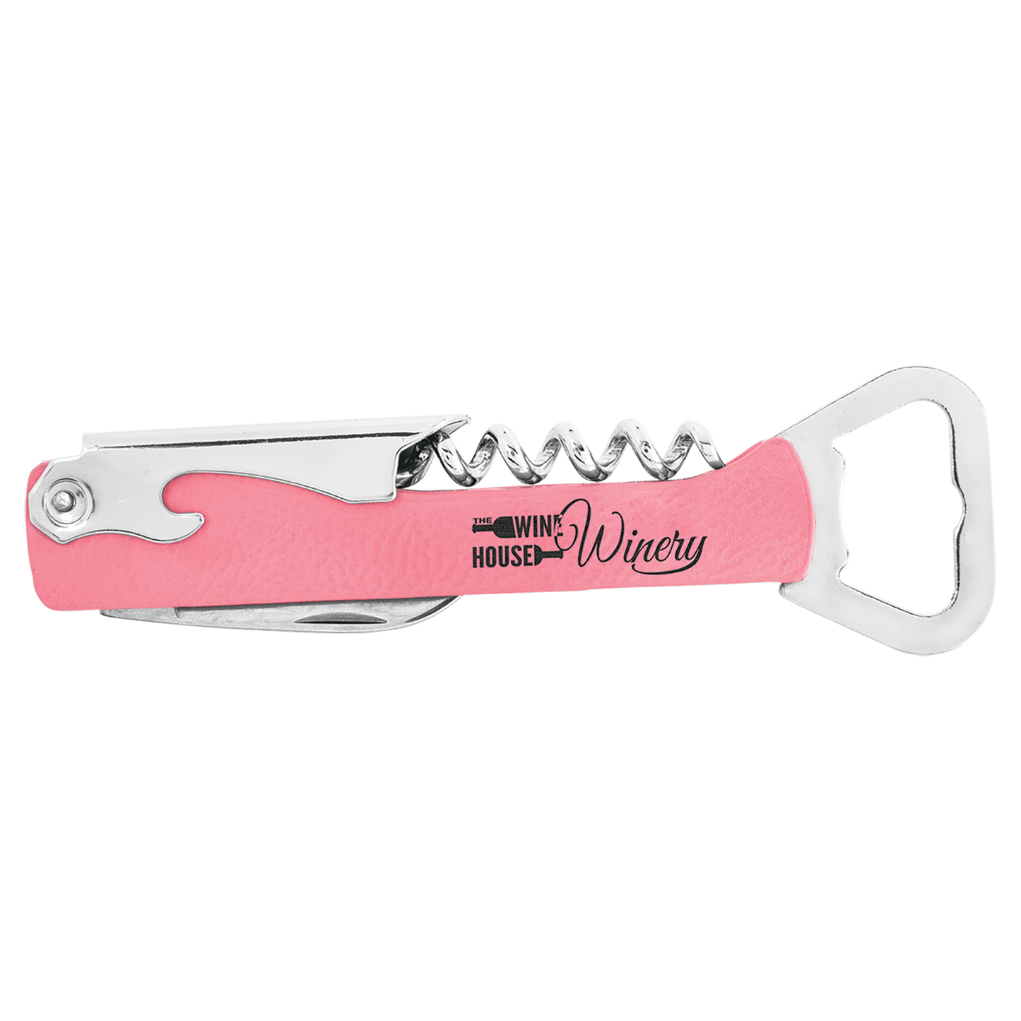 Premier Leatherette laserable leatherette wine bottle opener, stylish and durable corkscrew tool for opening wine bottles.