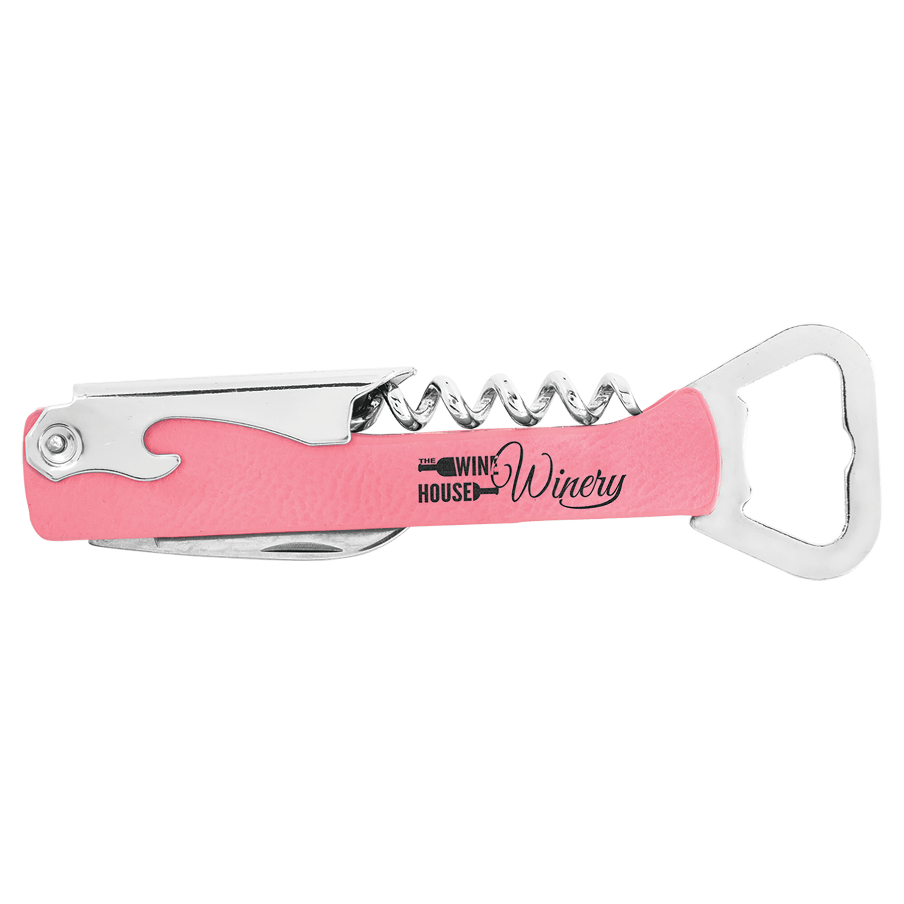 Premier Leatherette laserable leatherette wine bottle opener, stylish and durable corkscrew tool for opening wine bottles.