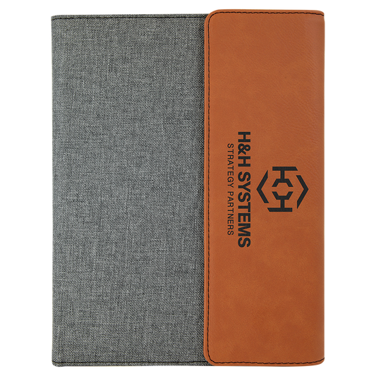 Personalized Leather Portfolio with Notepad