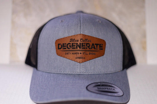 Blue Collar Degenerate Leather Patch Hat